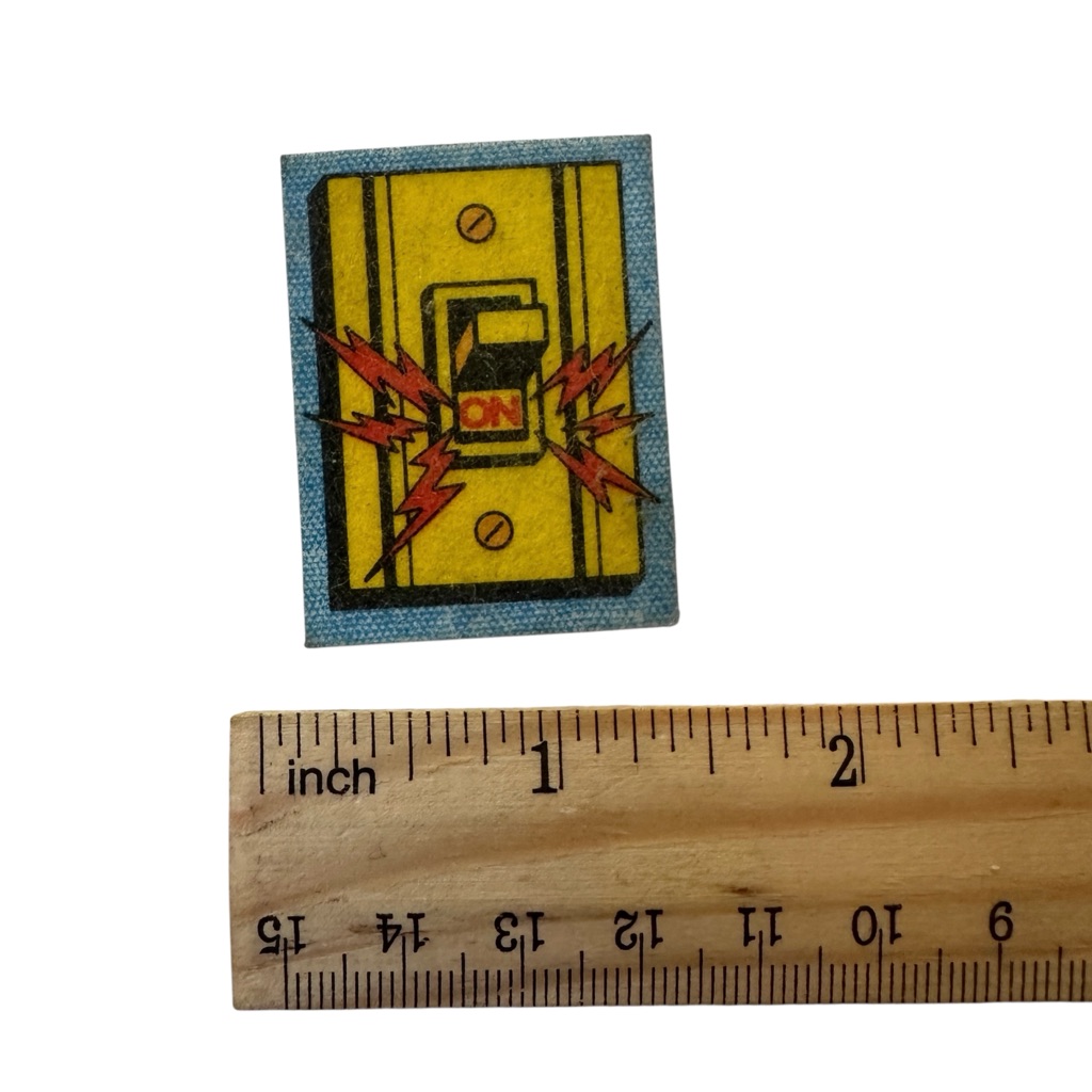Vtg Premium Cracker Jack Prize Toy Mini Iron-Onics Patch Usa Light Switch 70s